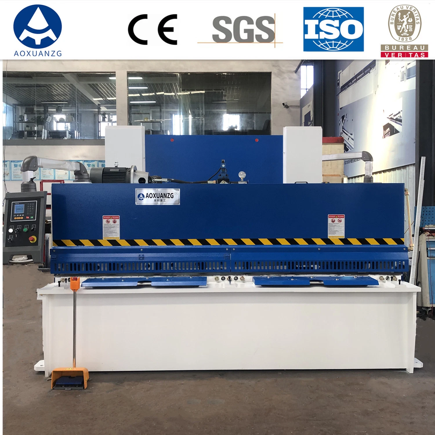 Hydraulic Swing Beam Sheet Metal Shearing Machine Cutting Machine with E21s Controller