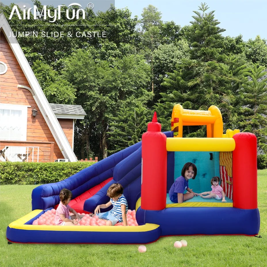 Inflatable Trampoline Large Children's Playground Equipment Large Trampoline Park Inflatable Castle Big Slide