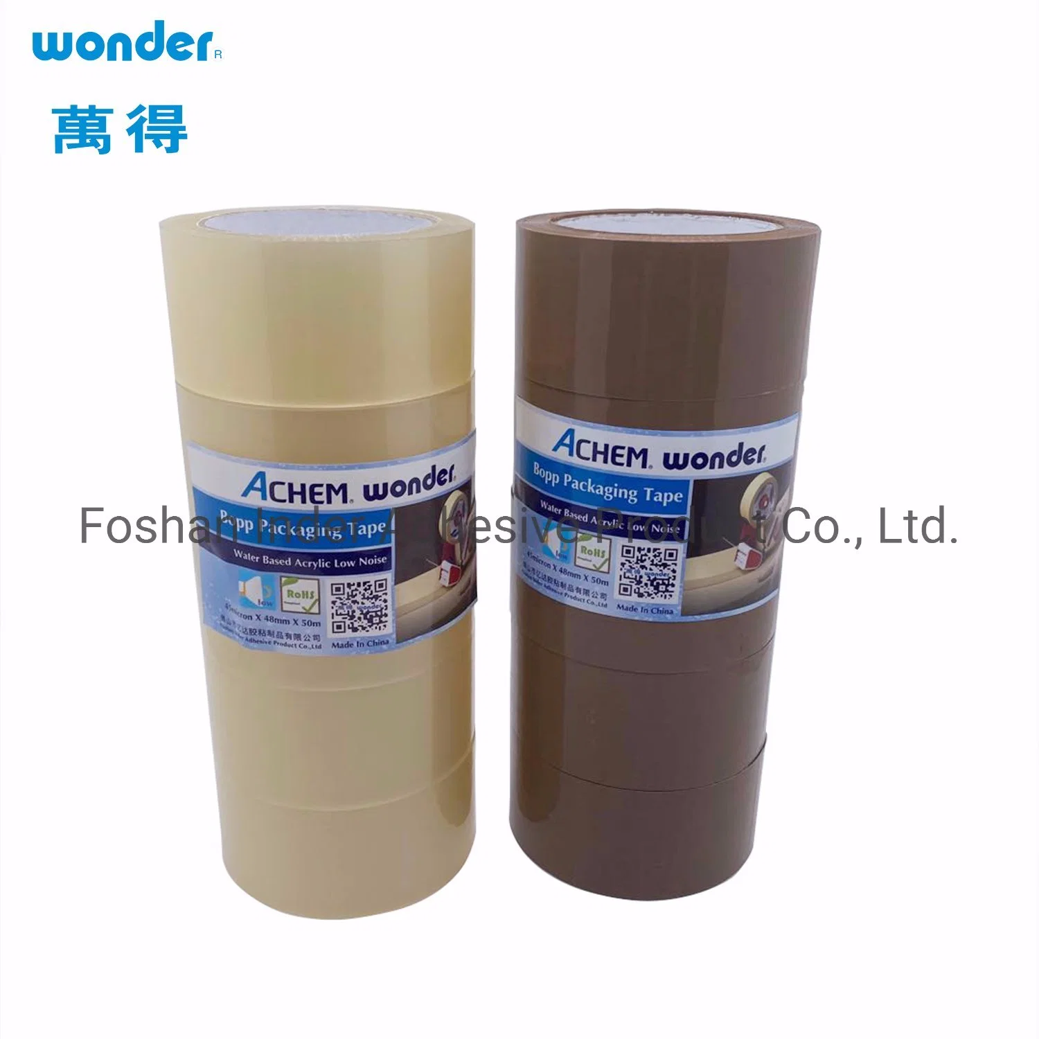 Acrylic Self Adhesive &#160; Packaging Carton Sealing Tape Low Noise-Wonder Brand