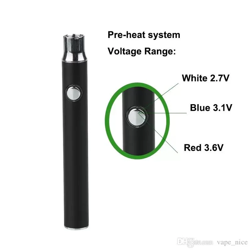 Комплект для предварительного нагрева батареи 350 Law V-Vape Vertex Preheat Vape Pen 510-нитевые USB-накопители, упаковка из блистерной пленки, аккумулятор