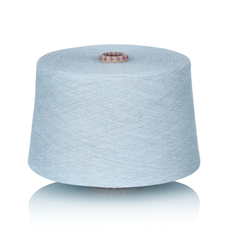 High quality/High cost performance  Light Blue Tc Yarn Ne 22s Recycled Cotton Blended Yarn