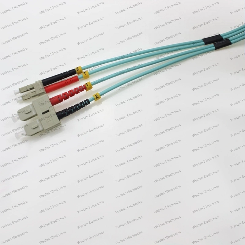 Milímetro Om3 Dx de Commscope de fibra del Sc-Sc 2.0m m de cuerda de corrección óptica los 5m