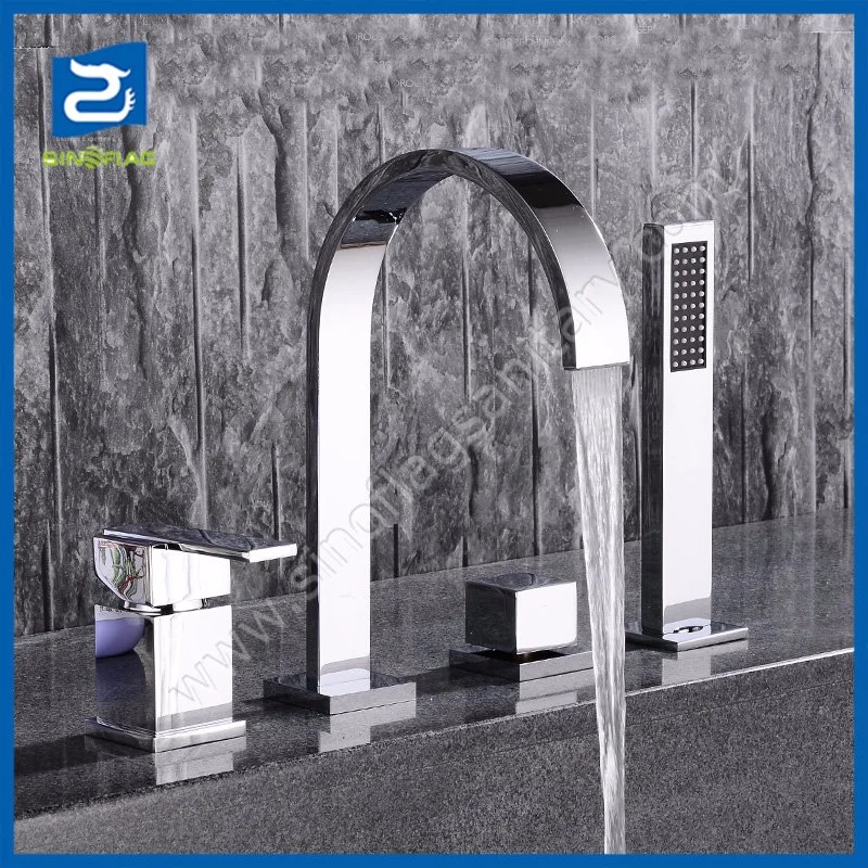 Four Holes Deck Mounted Bath Water Mixer