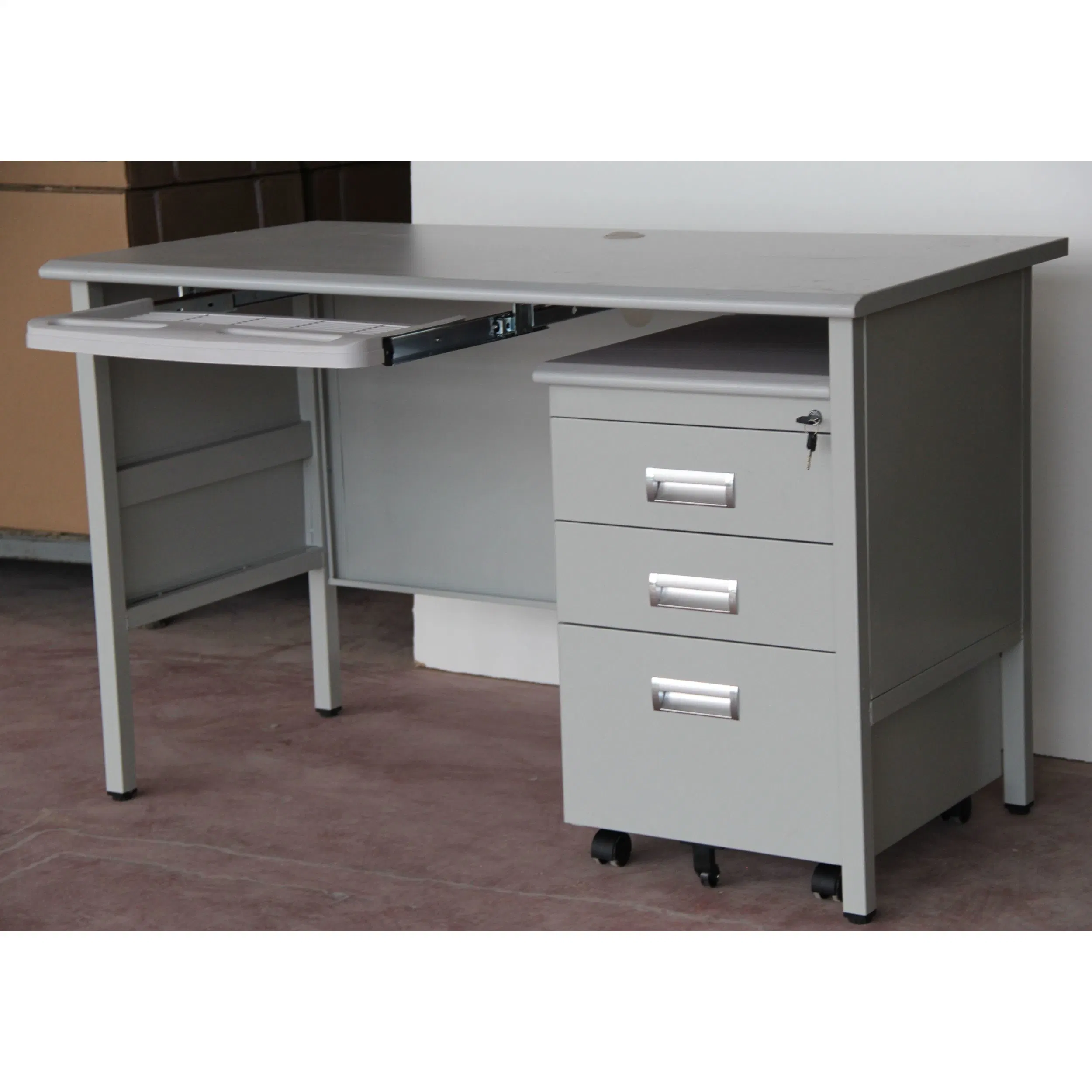 Factory Office Standing Desk Classic Staff Metal Computer Table Industrial Steel Furniture