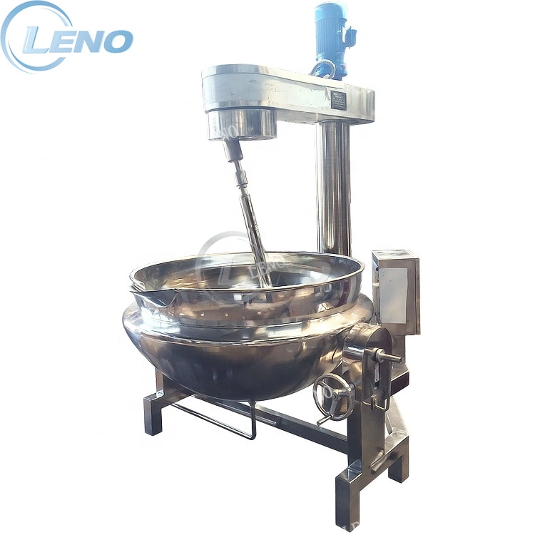 Leno Raspador Inclinable de Acero Inoxidable Olla Mezcladora para la Industria Alimentaria Cocina a Gas Vapor Eléctrica Mezcla Hervidor Chaqueta de Mezcla Cocinero Industrial Hervidor Chaqueta