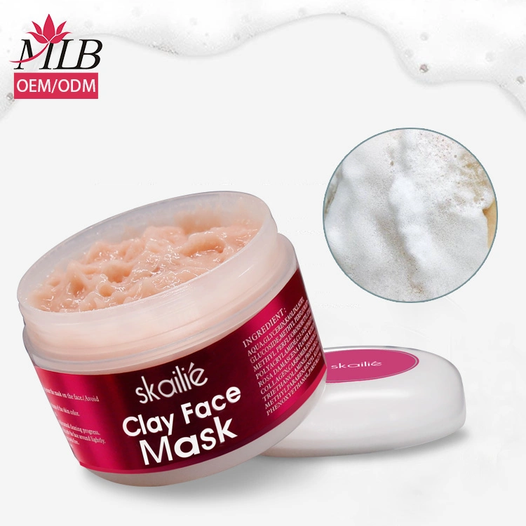 Face Deep Cleansing Australian Pink Clay Mud Mask Bubble SPA Mask Brightening Facial Collagen Bubble Mask Red Clay for Facial