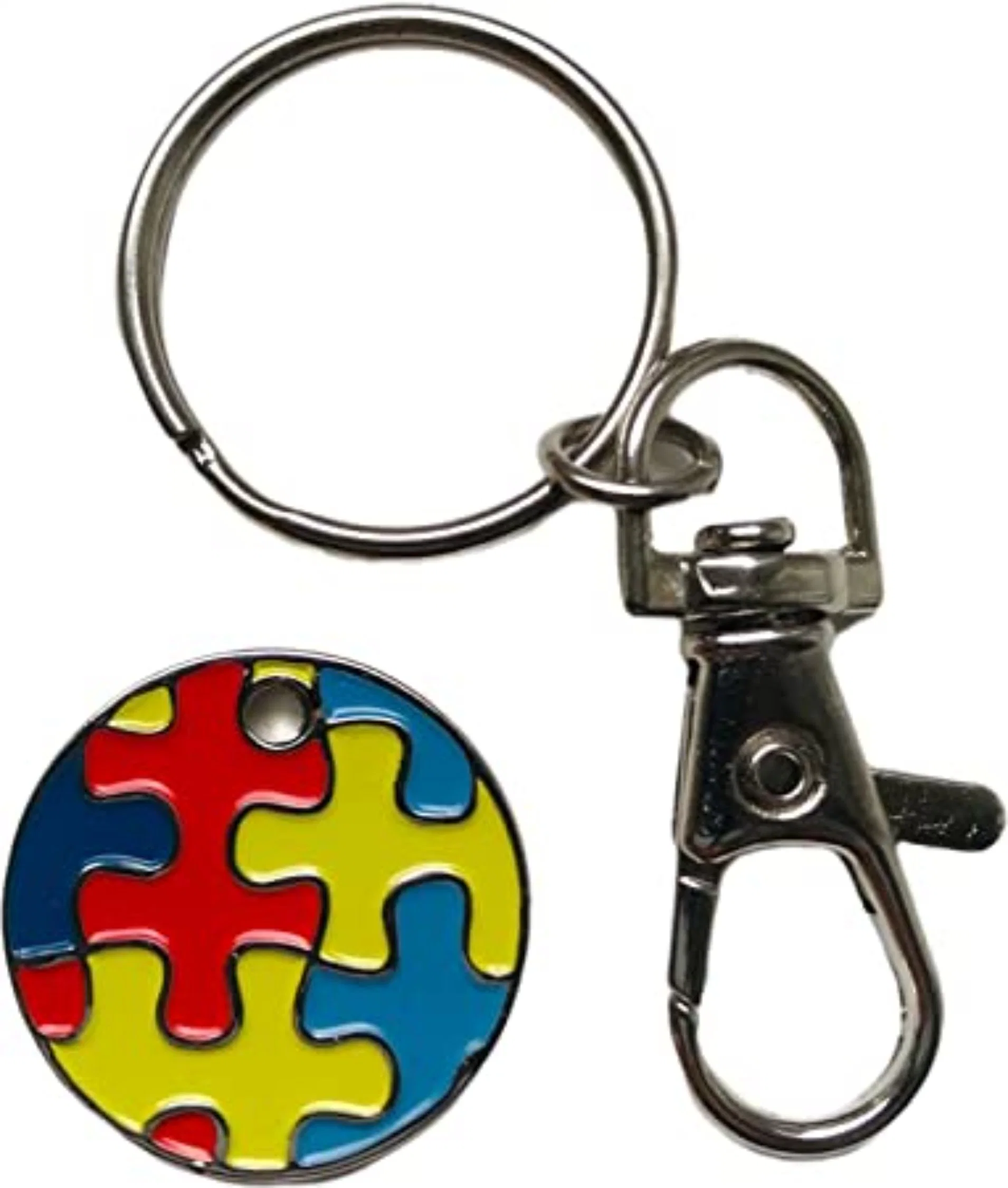 Customized Hot Sale Wholesale/Supplier Rainbow Trolley Token Autism Trolley Coin Keychain