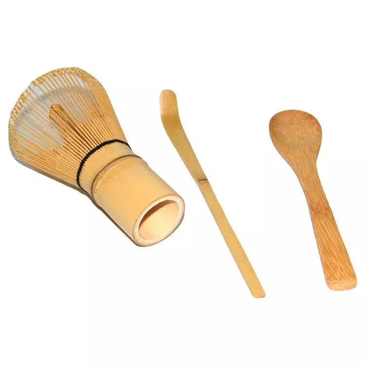 Matcha Whisk Traditionelles Set Aus Bambus Mit Scoop-Tee Und Matcha-Whisk