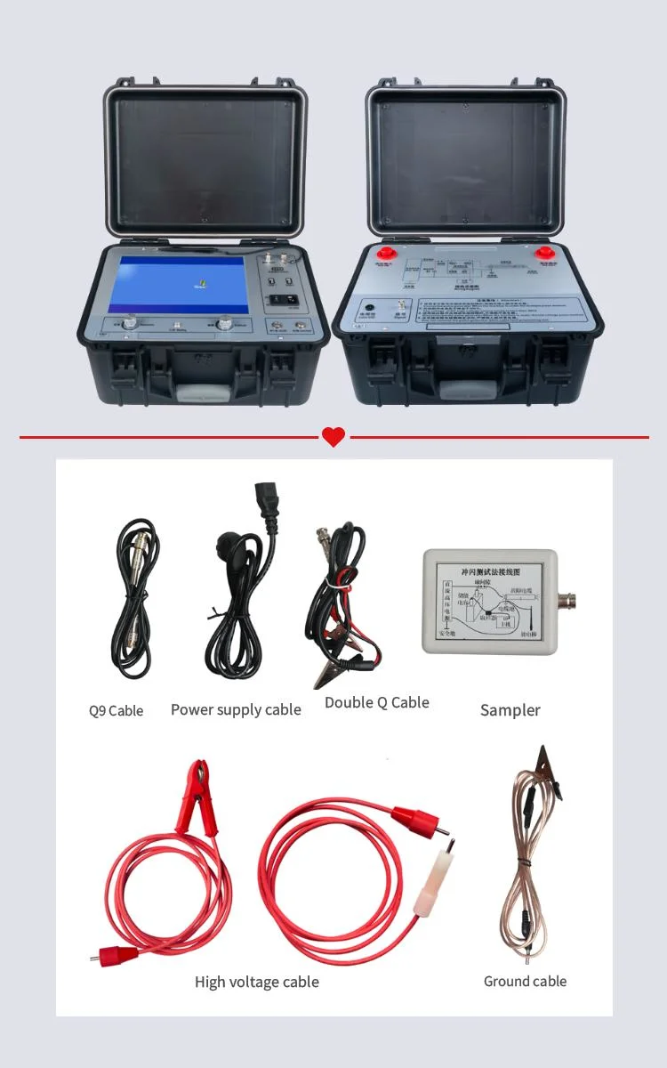 اختبار Xzh Test Portable All in One Power Cable Fault Test (اختبار عطل كابل الطاقة المتكامل) نظام محدد مواقع الأخطاء في كابل الجهد العالي 1000j 35kv للمُولِّد