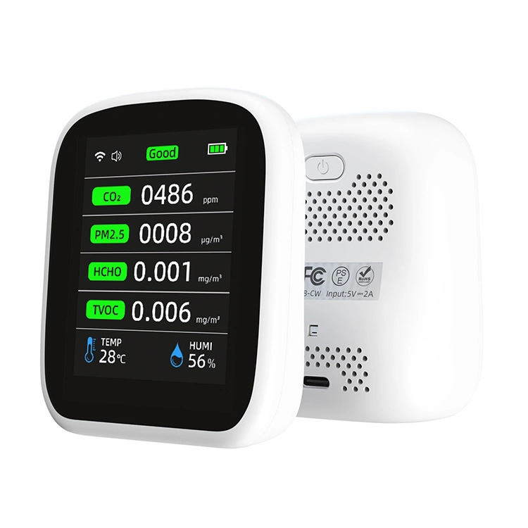 Mini Gas Sensor Desktop Dust Concentration Monitor Air Quality Detector Indoor Harmful Gas Analyzer