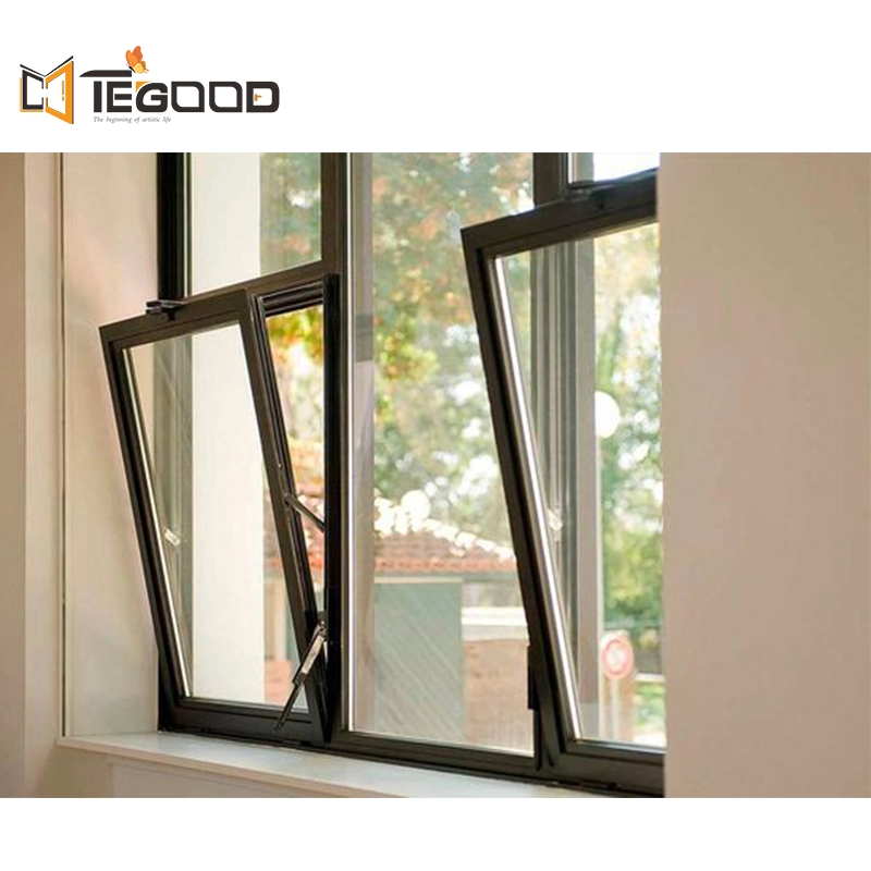 Precio de fábrica CE Standard Hurricane Impact Window aluminio Marco 2 Apertura de la ventana de inclinación y giro