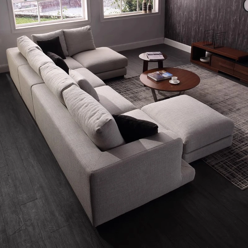 Мебель для современных гостиной Софа набор Nordic Tech Fabric L Форма Sectional Sofas