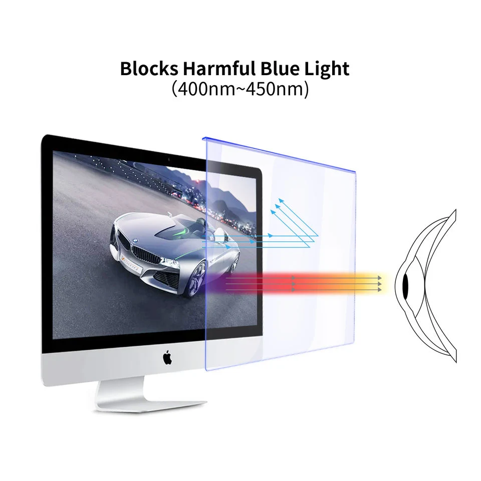 15" 15.4" 15.6" New Arrival Acrylic Screen Protector Anti Blue Light Hanging Installation Guard for Desktop or TV