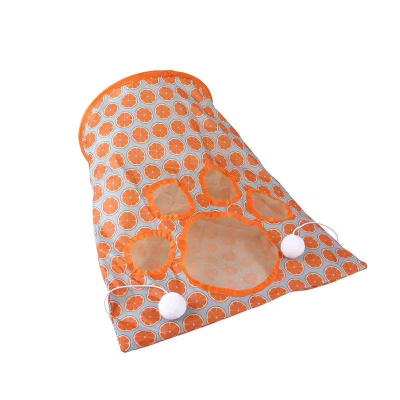 Sac de forage tunnel pliable pour chat en peluche avec jeu d'animaux et effet froissé Souris interactive