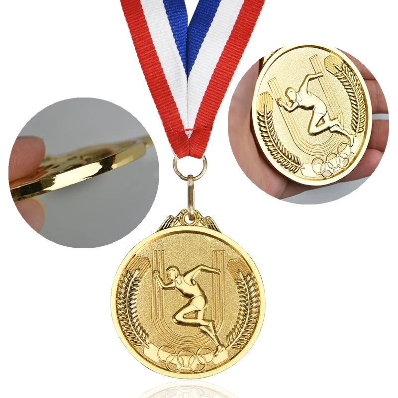 Original Factory Jianxin Wholesale/Supplier Custom Souvenir Running World Table Tennis Championships Karate Asian Crown Pure Copper Metal Metalgoldmedalrectangle