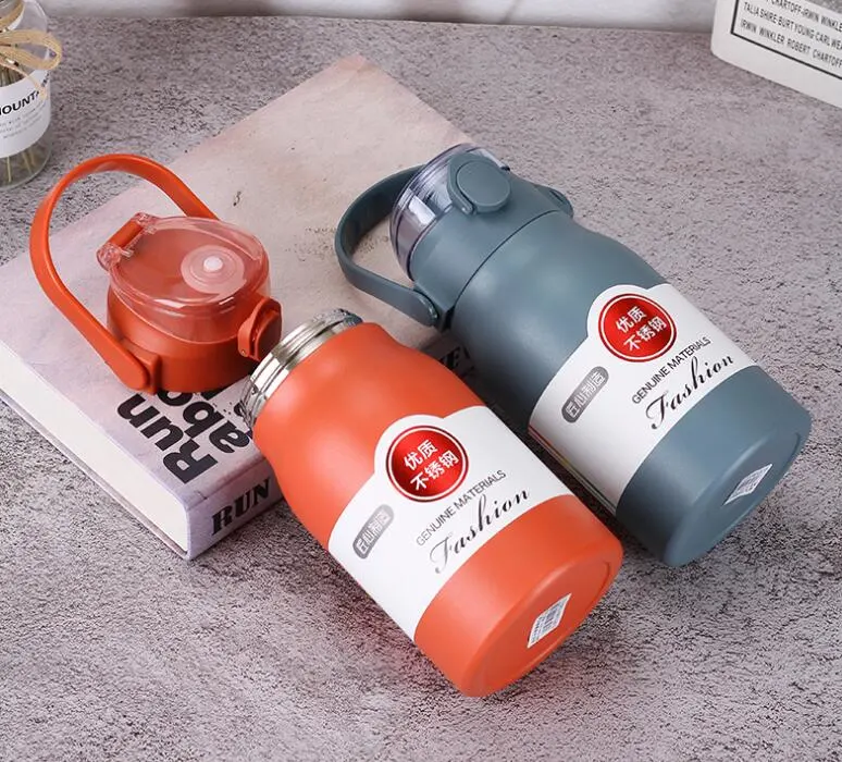 304 Stainless Steel Insulation Cup Portable Vacuum Outdoor Sports Water Bottle Portable Simple Bouncing Travel Jug Wholesale/Supplier