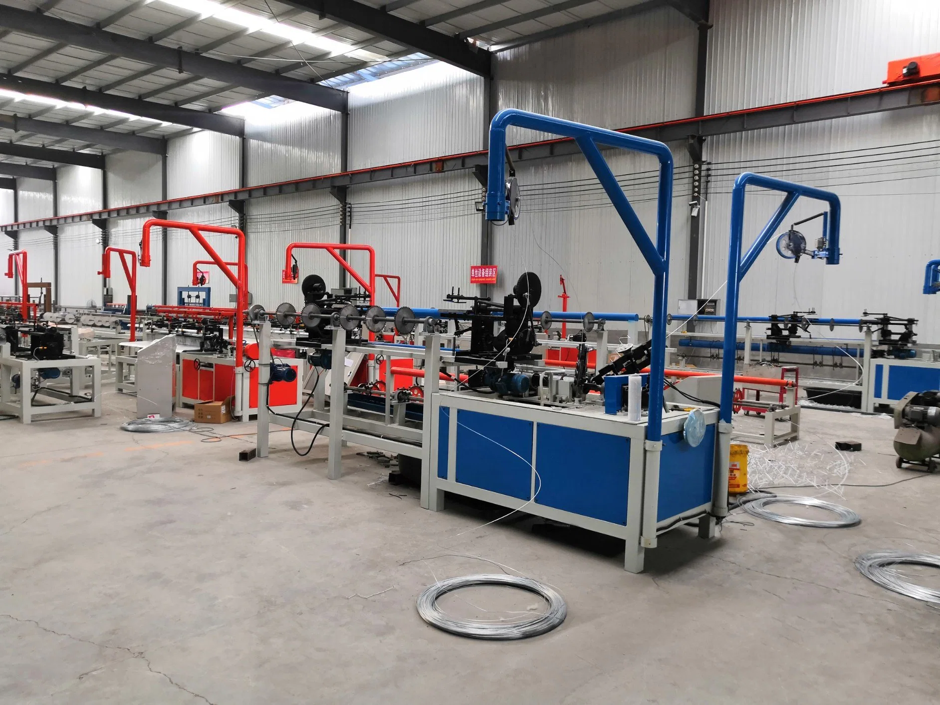 China Made Fully Automatic Double Wire Chain Link Fence Machine