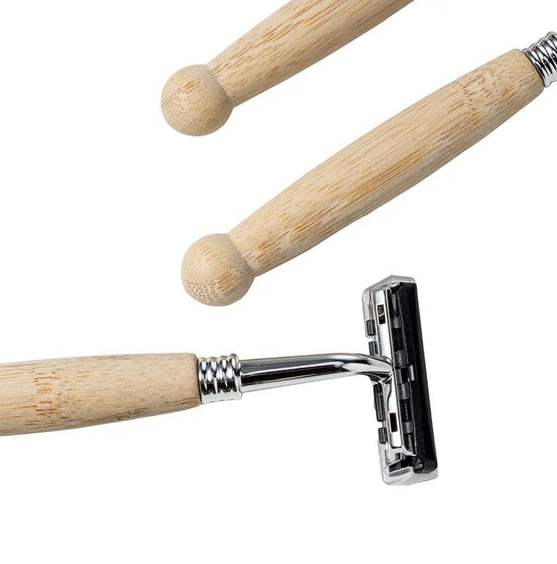 Customized Optional Blade Razor Disposable Bamboo Handle Hotel Razor Eco Friendly Shaving