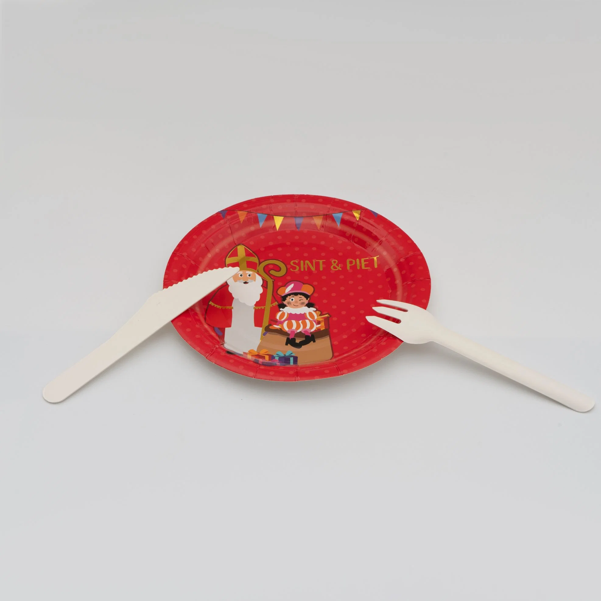 Free Samples 6 7 9 Inch Sugarcane Compartment Biodegradable Paper Plates Disposable Dish for Birthday Party Supplies