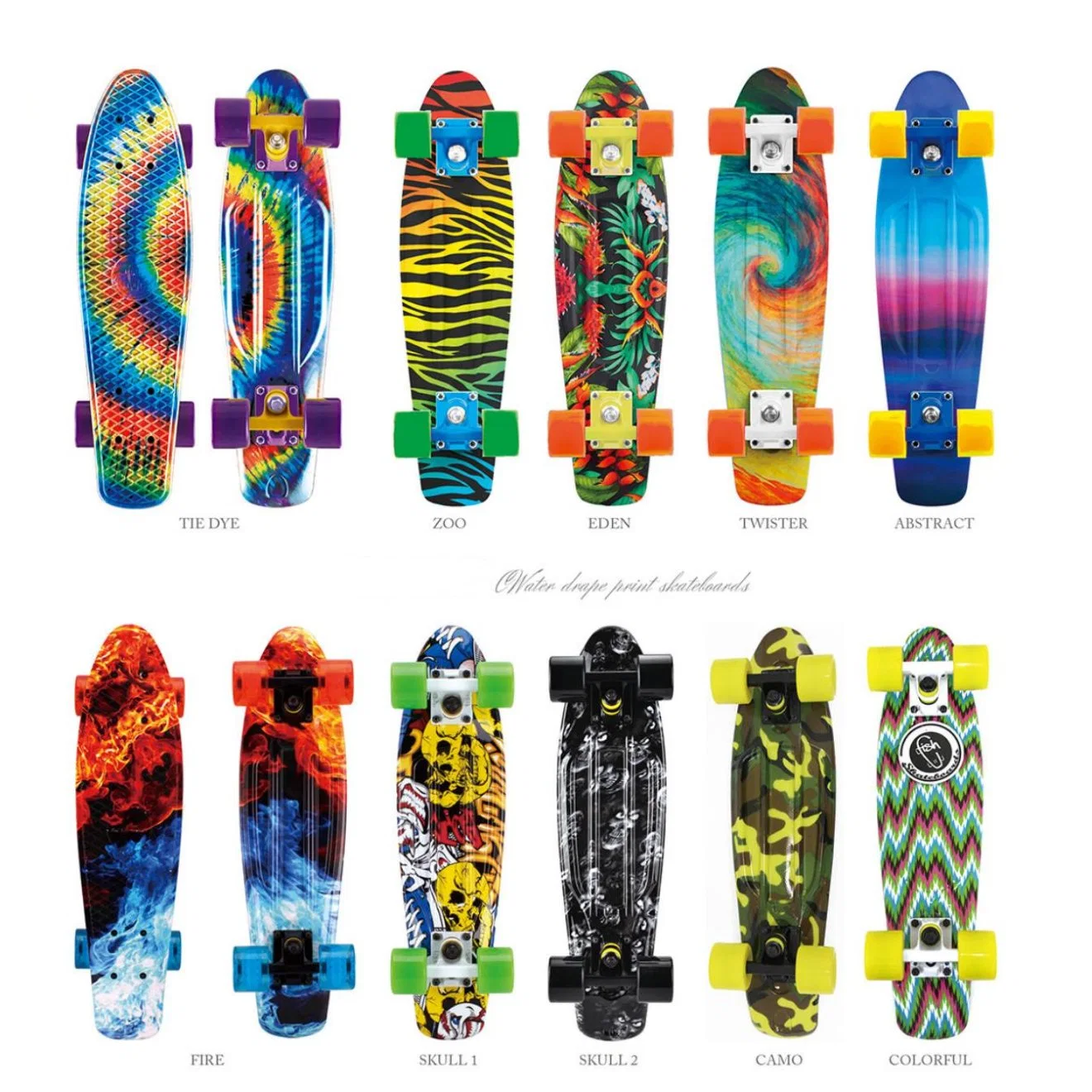 2022 New PP Plastic Skateboard 22 Inch Penny Board Toy for Kids