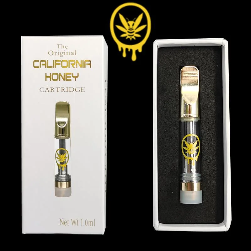 California Honey Gold Cartridge Empty Vape Vaporizer 510 Thread E Cigarettes 0.8ml 1ml Thick Oil Carts with Copper Tip