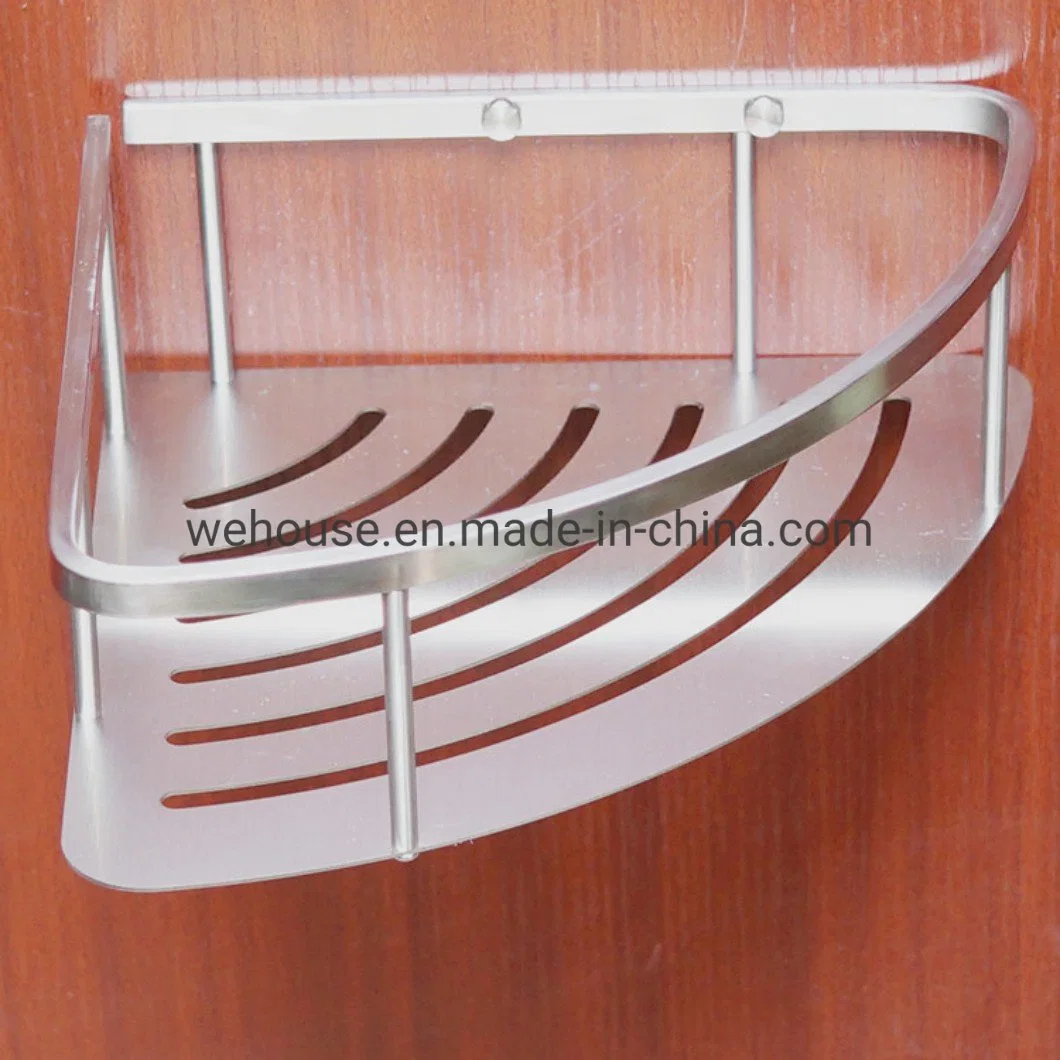 Stainless Steel Bathroom Storage Shelf Kitchen Shower Gel Shelf Rack Wall Hanging Bath Towel Caddy Basket Easy Install Toilet Holder We House Hardware