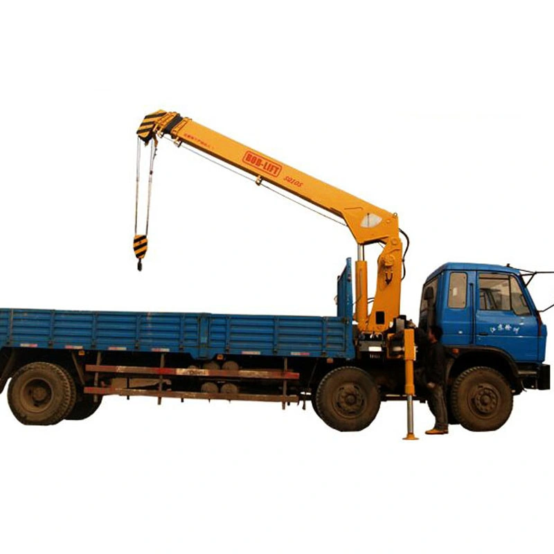 China Boblift Hydraulic Telescopic Boom Truck-Mounted Crane Lifting Capacity 10t