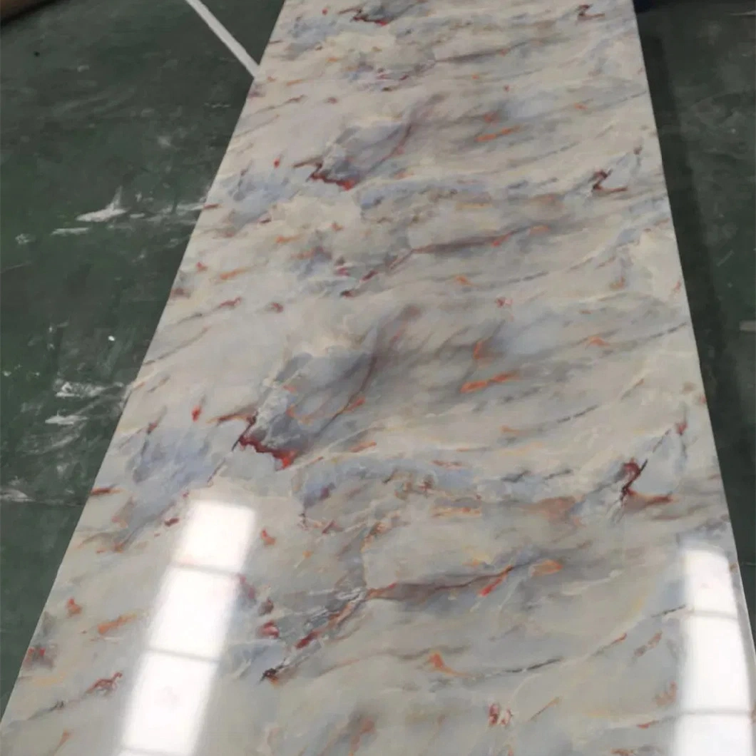 1220*2440mm PVC Marble Sheet UV Wall Panel pour la décoration intérieure