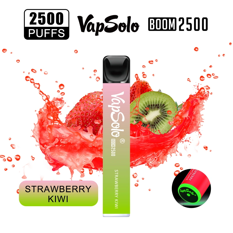 Mejor Precio VAPE Pen Device Ecig Vapsolo Boom 2500puffs Mayoristas Vaporizador Luz desechable para cigarrillos electrónicos