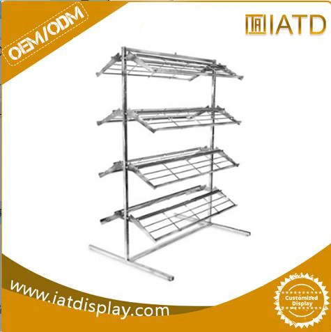 Metal Steel Store Pegboard Wall Supermarket Display Rack Shelf Stand