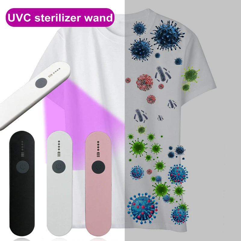 Fast Delivery New Arrival Mutiple Functional Portable UVC Light Sterilizer with Build-in 400mAh Rechargeable Lithium Battery