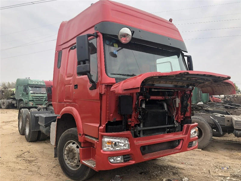 Condiciones de trabajo de venta directa 420HP utiliza Sinotruk camiones HOWO GNC 6*4 remolque de tractor camión de la cabeza de GNC en stock