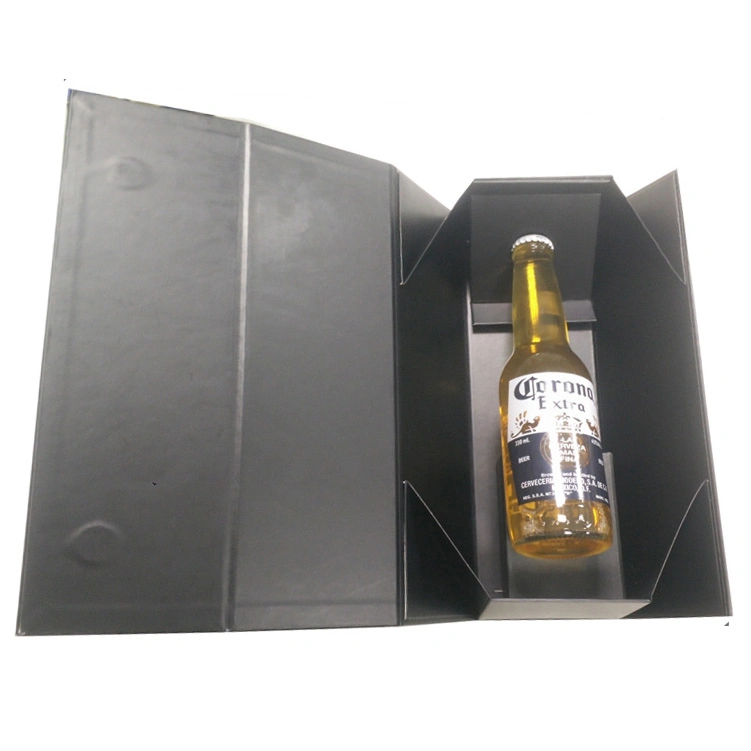 El papel del vino de lujo en caja de regalo para una sola botella de vidrio