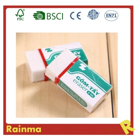 PVC Environment-Friendly White Soft Eraser for School and Office Stationery