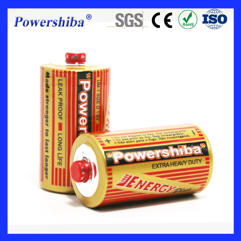 1.5V Super Quality Extra Heavy Duty Sum-1 Primary Dry Cell Batteries with PVC Jacket