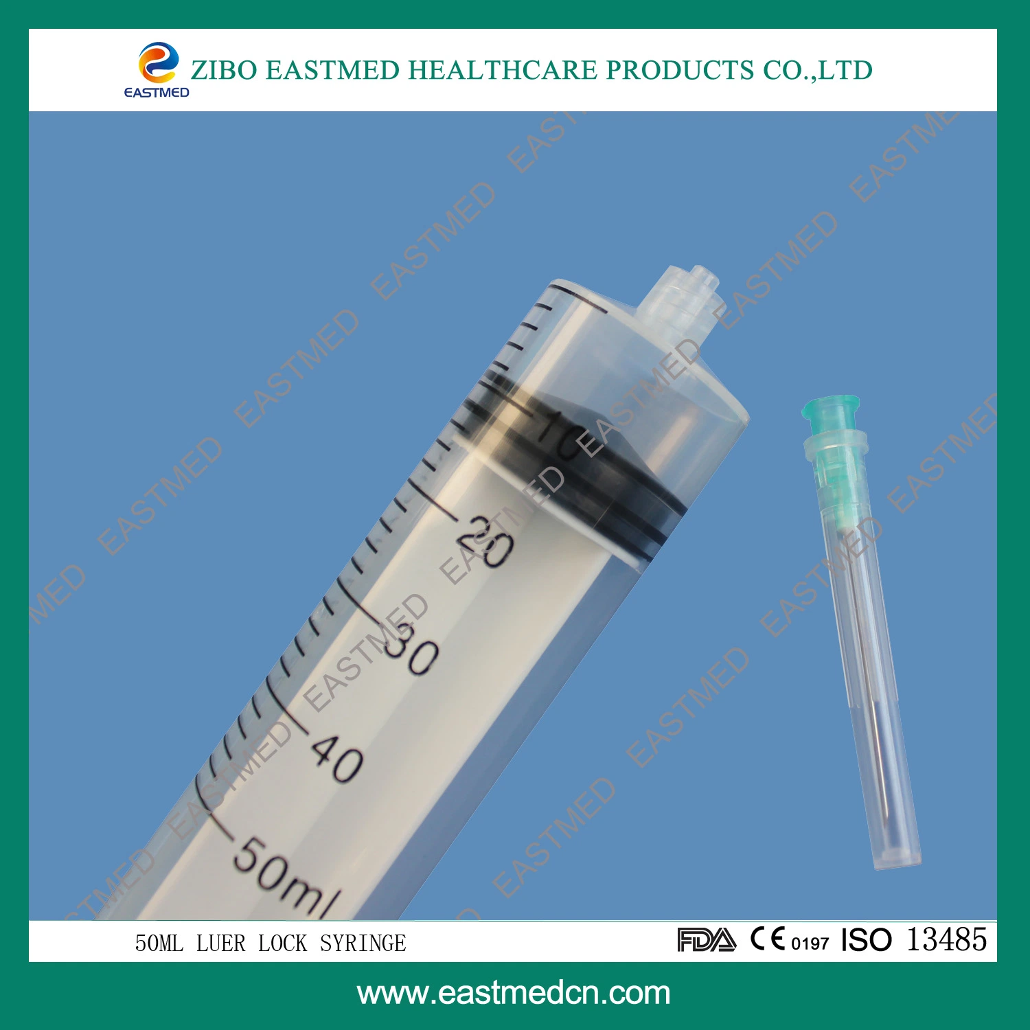 Disponsable Medcal Sterile Syringe, 3-Parts, Luer Lock, 60ml with Catheter Tip