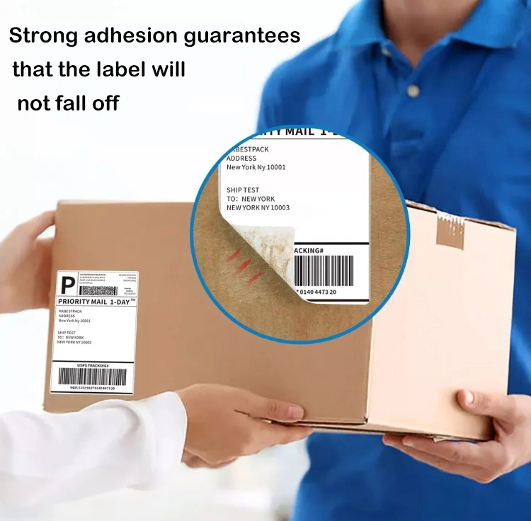 Échantillon gratuit de ruban d'impression de reçu de caisse enregistreuse de 80 mm x 60 mm, papier thermique pour terminal POS.