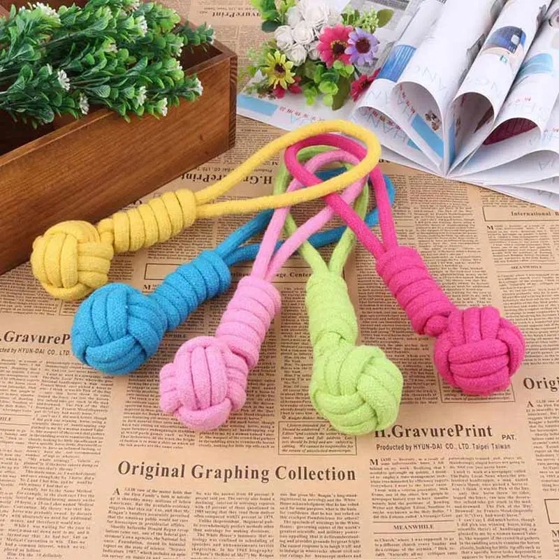 Cotton Rope Material Harmless Dogs Tooth Cleaning Toys Pet Dog Rope Toys