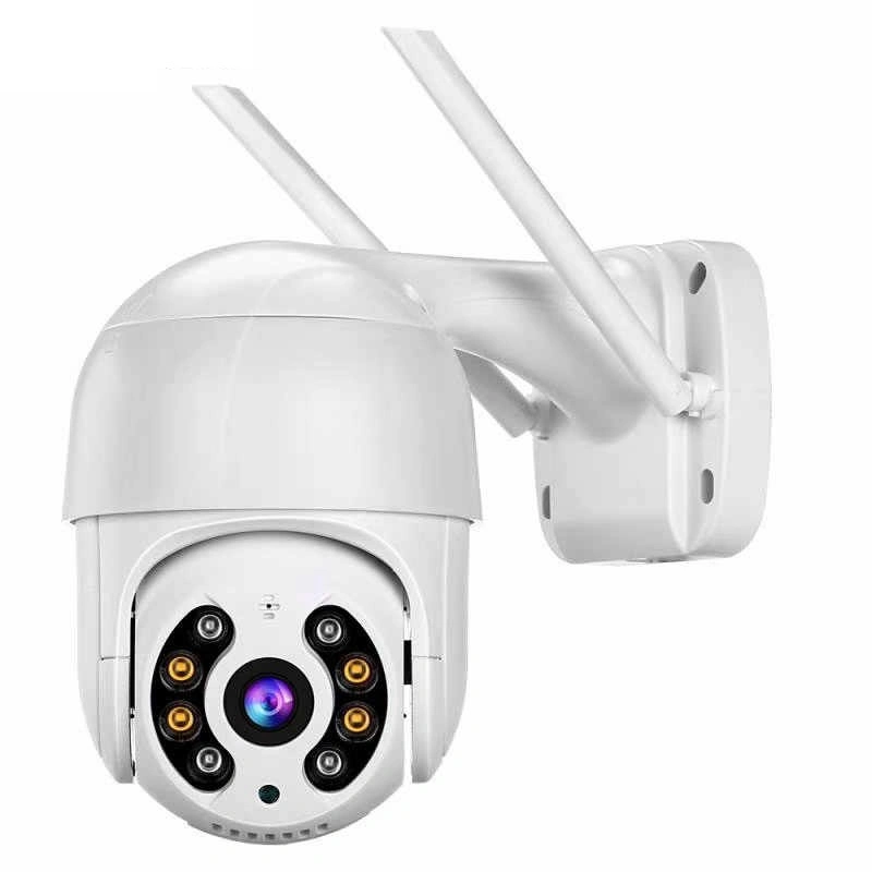 Iposter 5MP كاميرا أمان لاسلكية مقاومة للرياح Nightwision Starlight 5MP Icsee كاميرا صغيرة مزودة باتصال WiFi خارجي مزودة بتقنية PZ Dome
