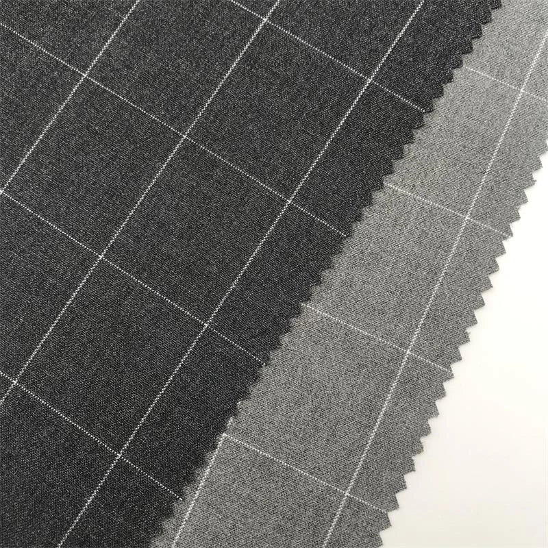 Têxteis Yigao Tr Esticar Lattice tecido feito Shirt Suit Fabric