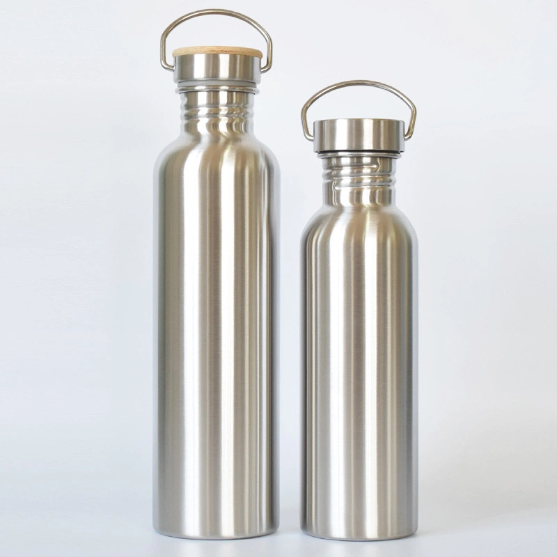 BPA Free Single Walled 304 Stainless Steel Travel Drinking Sports Water Bottle