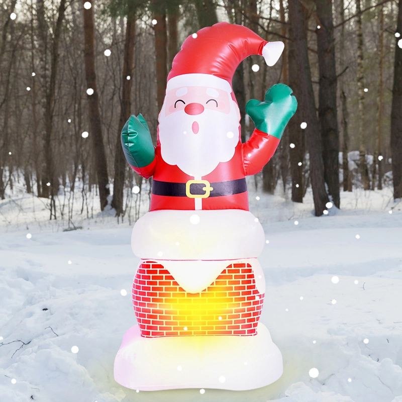 Christmas Inflatables Lighted Santa Claus Blow up Decorations Built in LED Lights