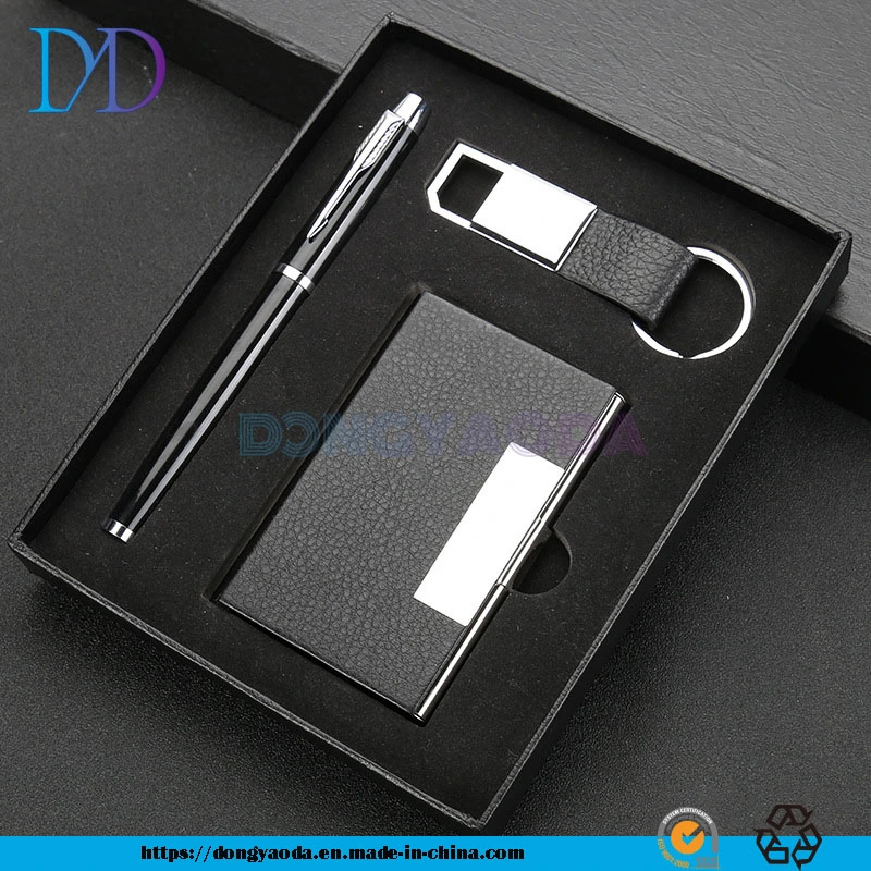 High-End Business Card Holder + Metal Key Chain + Signature Pen Gift Custom Logo/8