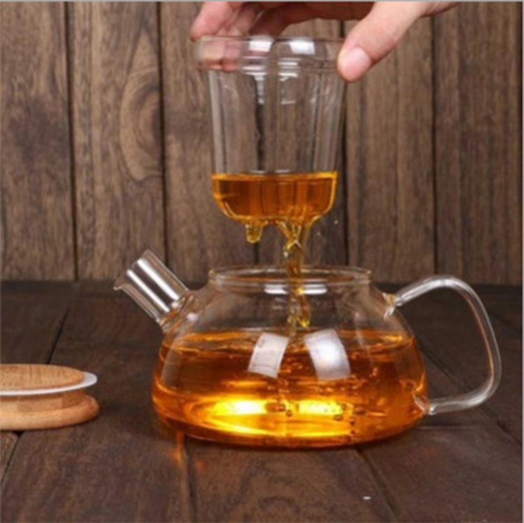 Glass Cold Kettle Heat-Resistant Flower Tea Pot Household Tea Pot Thickened Tea Pot Filter Cold Kettle Tea Pot