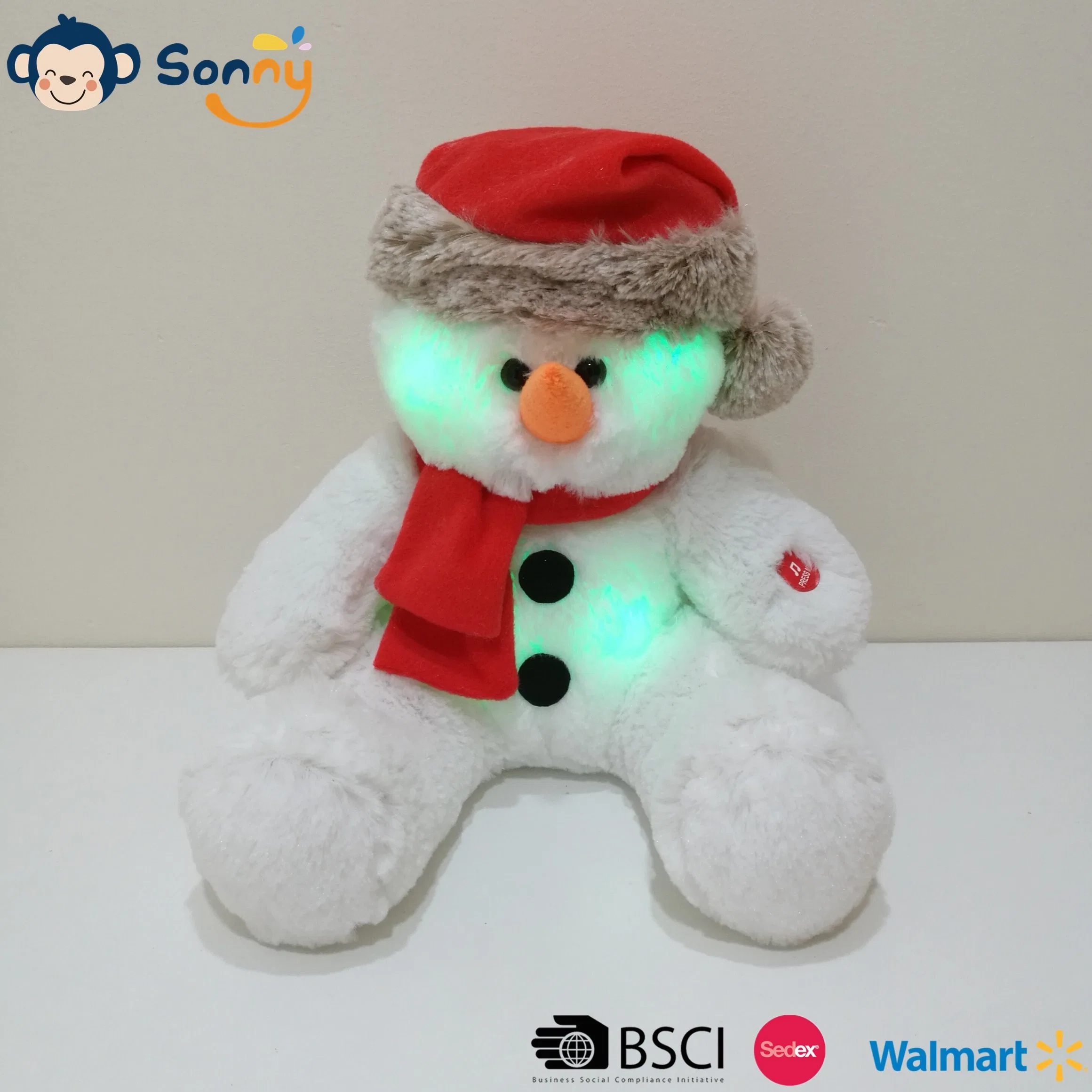 Urso de peluche Musical Lighting para bebé e crianças