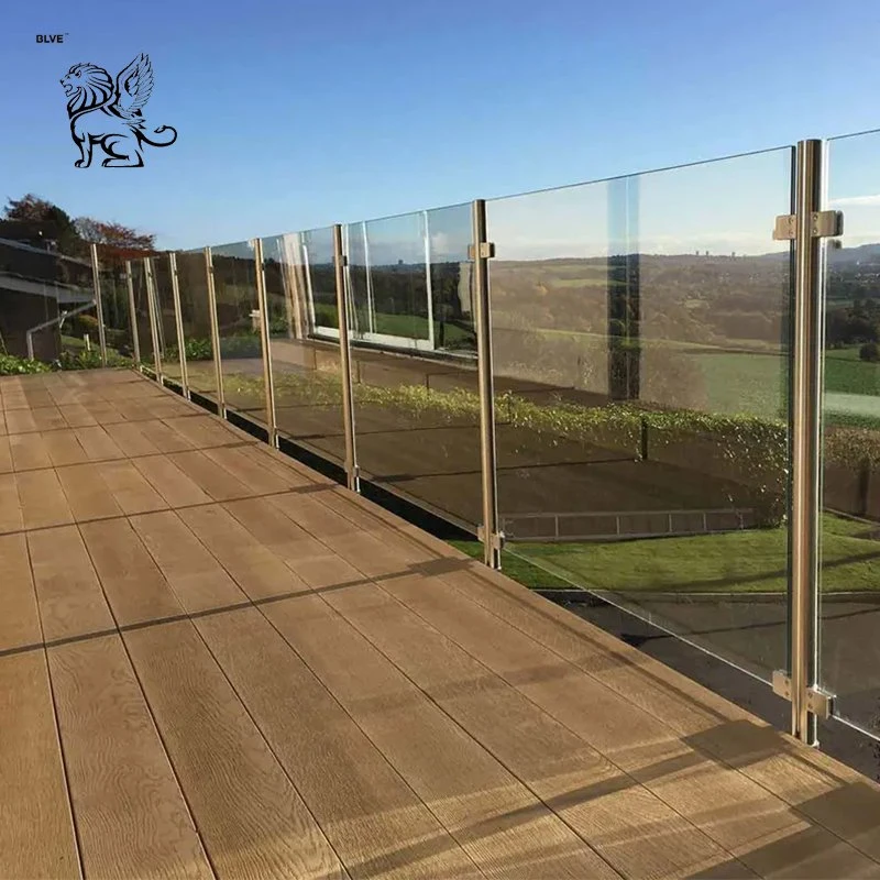 Épaississement en usine sécurité mur trempé transparent Balustrade verre PVB laminé Verre de marchepied