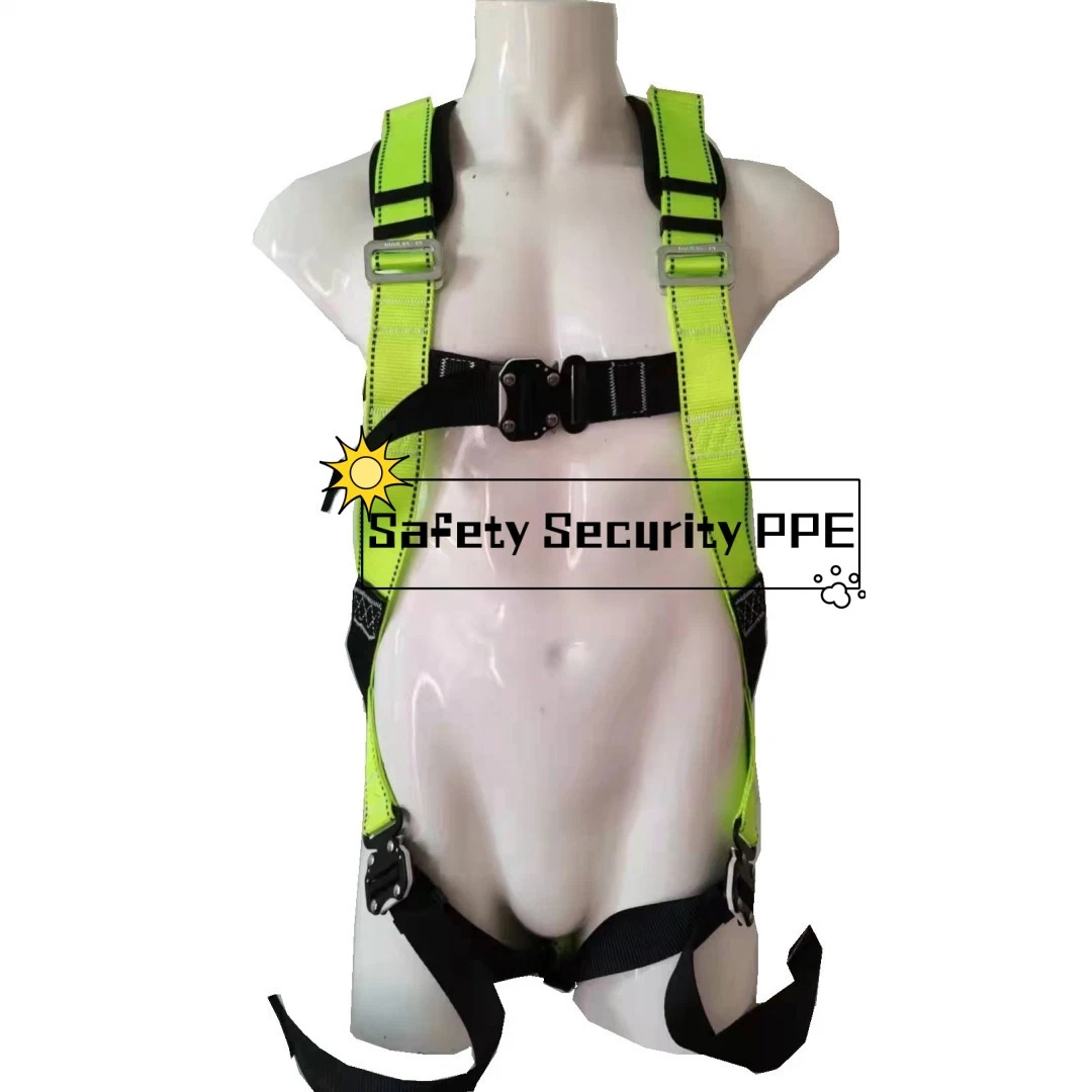 100% Polyester Full Body CE En361 358 Fall Protection PPE Safety Harness