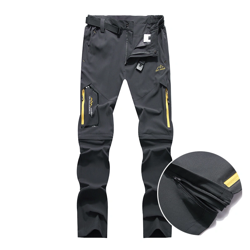 Men's Outdoor Hiking Pants with Detachable Legs Quick-Drying Waterproof Multi-Pocket Lightweight Tactical Utility Cargo Trousers
