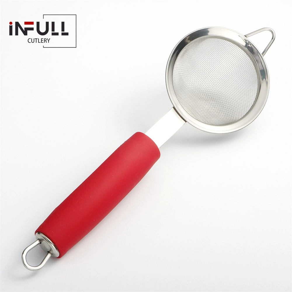 Stainless Steel Skimmer Spoon 8.8cm Mesh Food Strainer