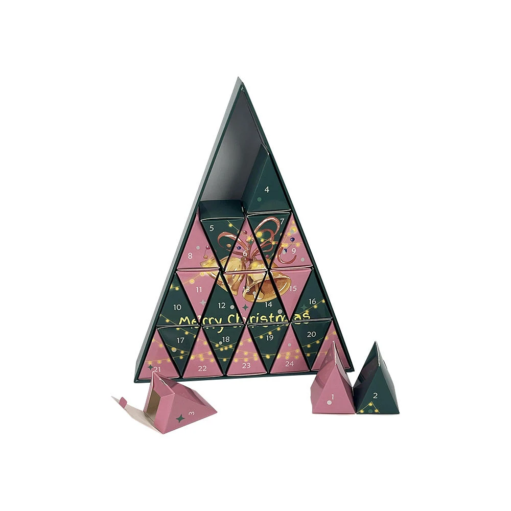 Triangle 24 Days Blank Empty Advent Calendar Christmas Countdown Advent Calendar Packaging Box Tea 2023 Advent Calendar Box